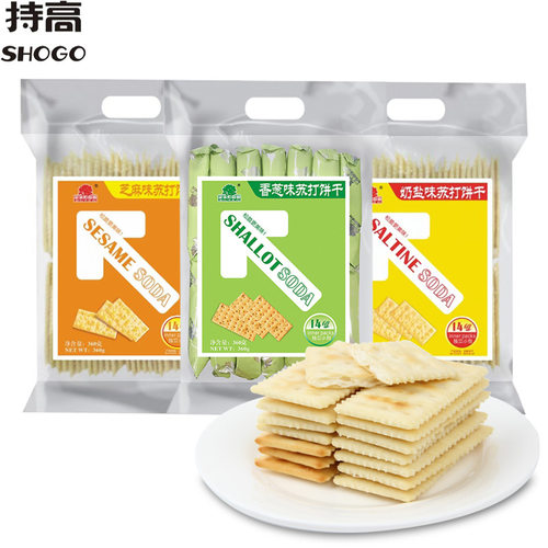 宝宝菓子町园道苏打饼干360g奶盐