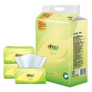 心相印抽纸纸巾DT16150家庭装150抽茶语系列 面巾纸家用纸巾