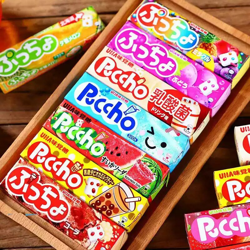 宝宝日本UHA悠哈味觉糖果条装普超袋装夹心喜糖果汁软糖进口儿童