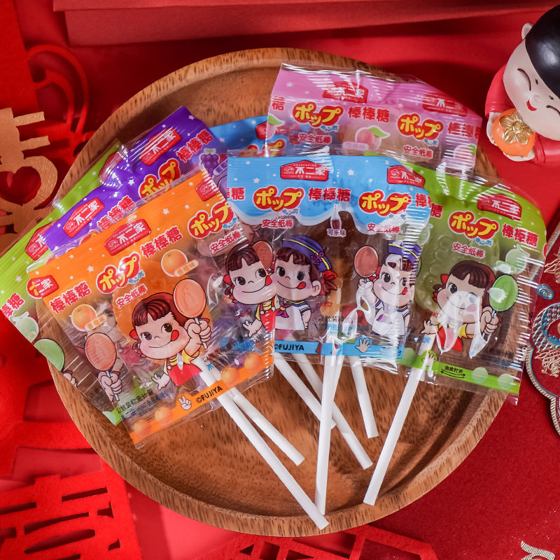 宝宝不二家棒棒糖混合水果味500g68支结婚喜糖婚庆糖果儿童小零食