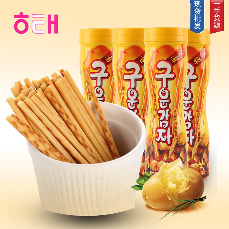 宝宝韩国进口食品海太烤薯棒饼干108g/ 盒土豆薯条儿童办公室休闲