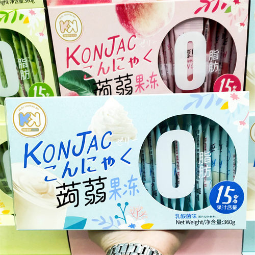 宝宝KK果汁蒟蒻果冻360g盒装吸吸果冻脂卡代餐可吸魔芋Q弹小零食