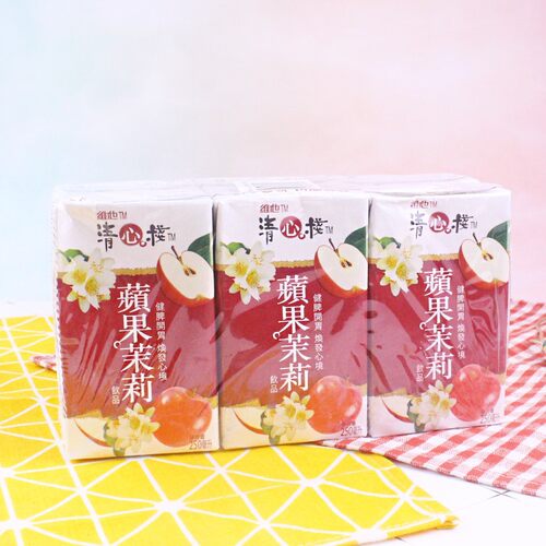 宝宝香港进口饮料 维他Vita 清心栈 苹果茉莉健脾开胃饮品250ml*6