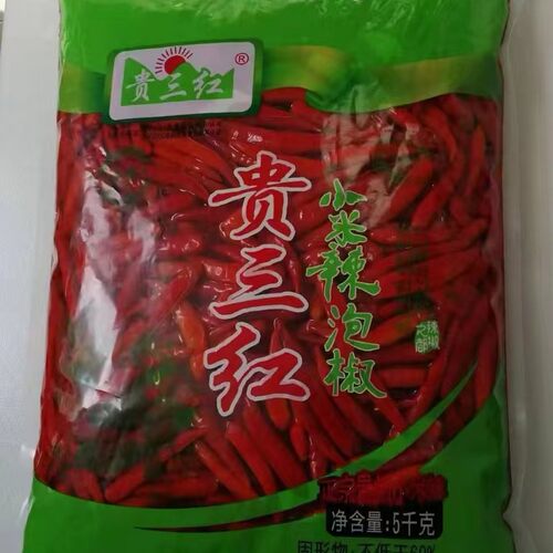 宝宝泡椒5kg*1袋小米辣泡红辣野山椒泡菜凤爪炒菜调味料商用商用
