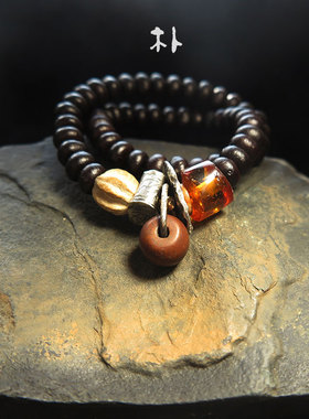 设计手钏手工定制琥珀念珠佛美飒