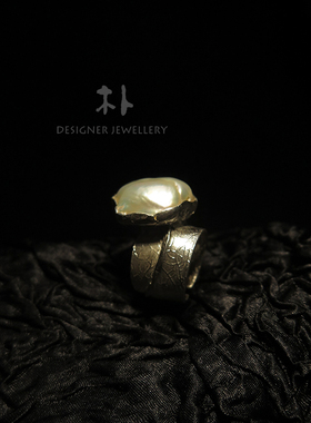 开口戒小众轻奢设计感原创戒素银