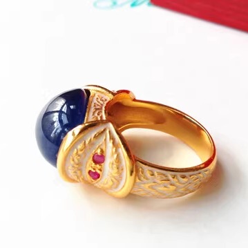 纯银大颗粒红宝石戒指