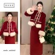 新中式 国风套装 女士复古红色新年战袍限定气质感外套半身裙两件套