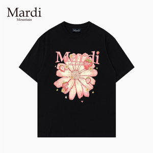 MardiMountain纯棉蝴蝶短袖T恤