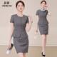 职业装 裙女时尚 短袖 套装 气质酒店前台销售员珠宝店工作服 西装 夏季