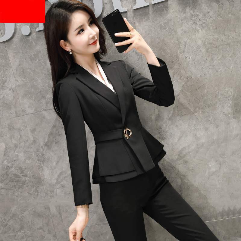 美容师工作服名媛正装秋冬新款