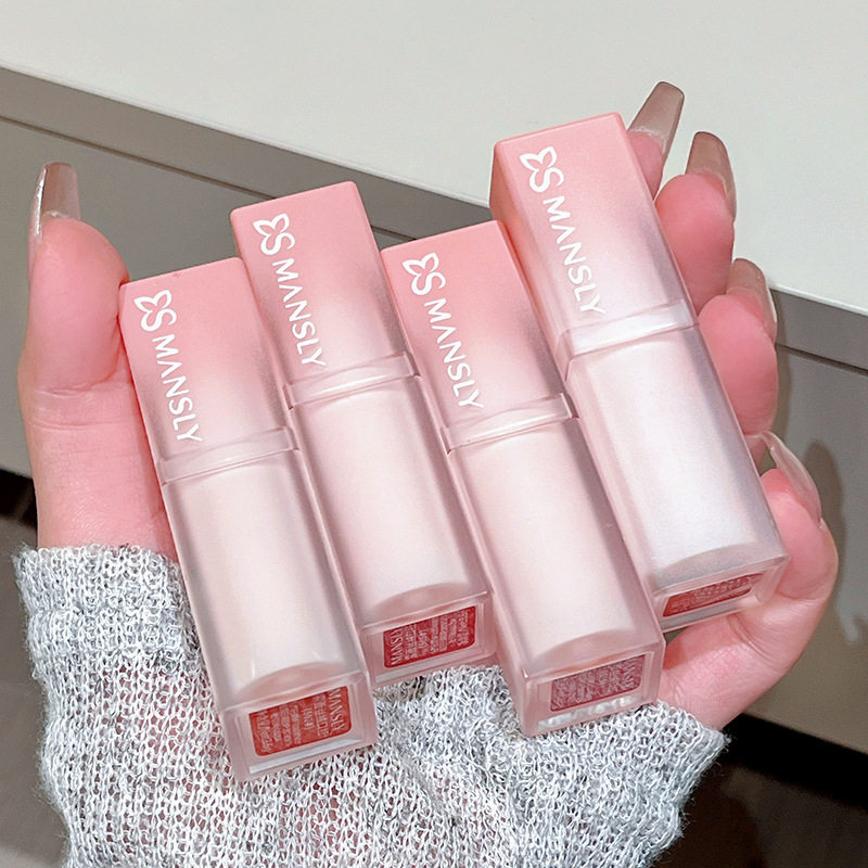 曼诗丽雾面丝绒口红哑光显色显白不易沾杯不易掉色学生女平价