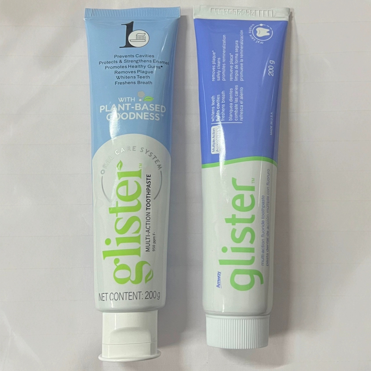 美国安/利薄荷含氟去渍去黄清新亮白抗敏200g安/利多效牙膏