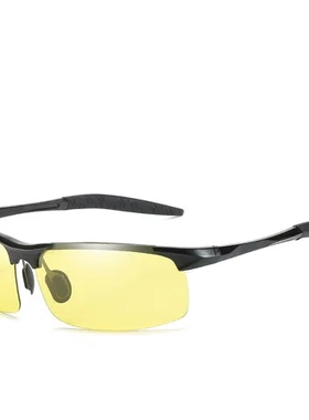 8177墨镜变色运动日夜两用太阳镜骑行眼镜男士偏光铝镁户外