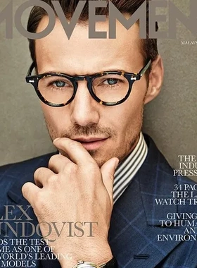 近视镜架复古板材同款TVR505大脸手制眼镜透明日本唐草纹圆框