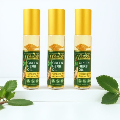 泰国GreenHerb人参走珠驱蚊滚珠提神醒脑晕车原装正品