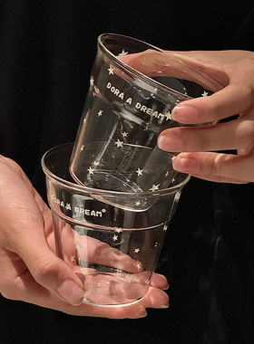 Dora ADream朵拉的梦INS风高颜值高硼硅玻璃水杯简约咖啡杯牛奶杯