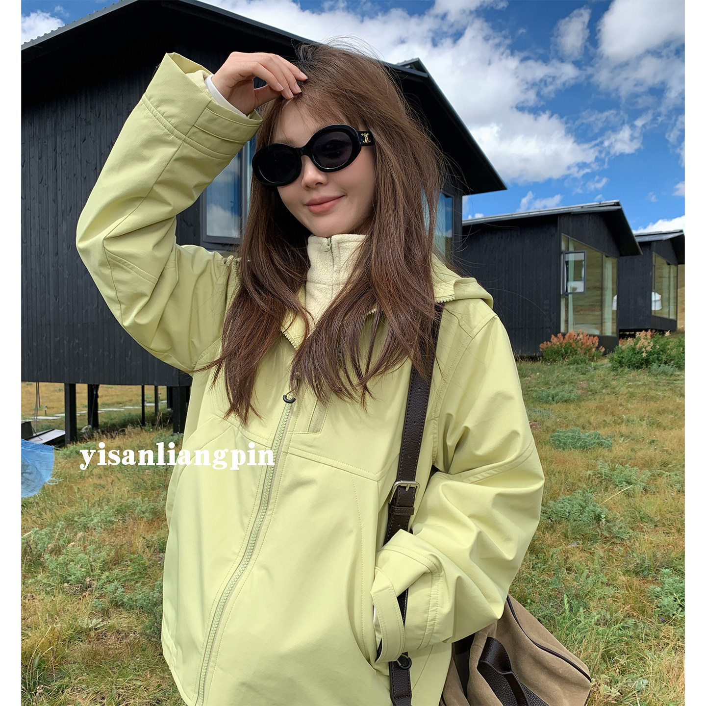 一三良品小个子 户外冲锋衣女短款三合一外套防风防水旅游登山服