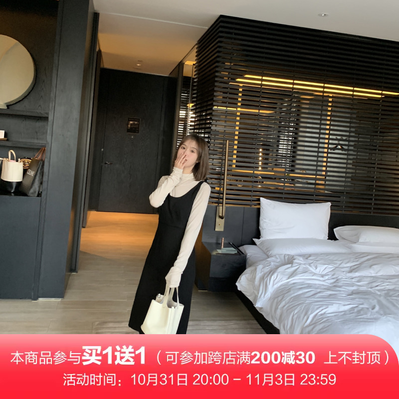 一三良品小个子 姐姐feel 韩系复古修身背心裙连衣裙小个子