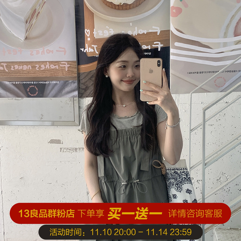 小个子日系工装风背带连衣裙裙子