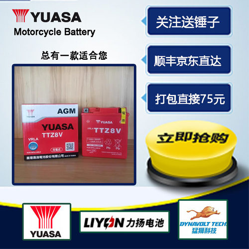 汤浅猛狮力扬摩托车电瓶进口正品