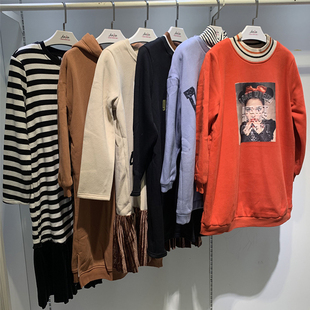 上衣中长款 拼出完美品牌清仓捡漏孕妇装 加绒卫衣秋冬外出服长袖