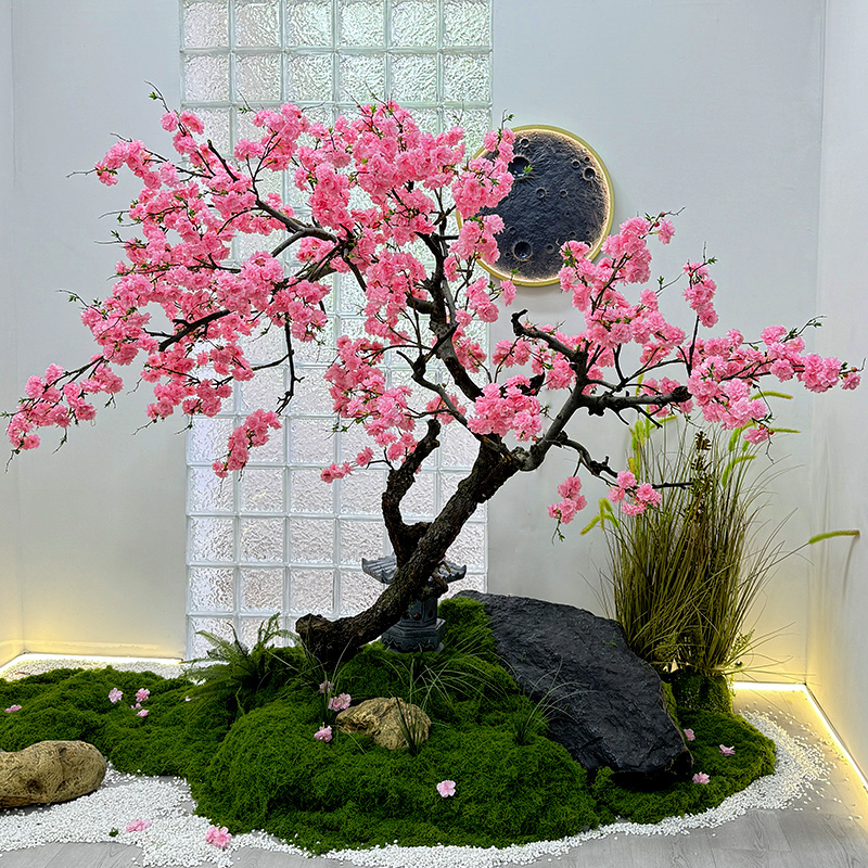 仿真樱花树桃花树假树装饰室内室外许愿树商场摆设假花假桃树大型