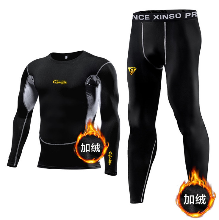 22 새로운 감마 KAZ 낚시 열 속옷 세트 가을 겨울 COLDPROOF 잠금 온도 기본 빠른 건조 꽉 양털 따뜻한
