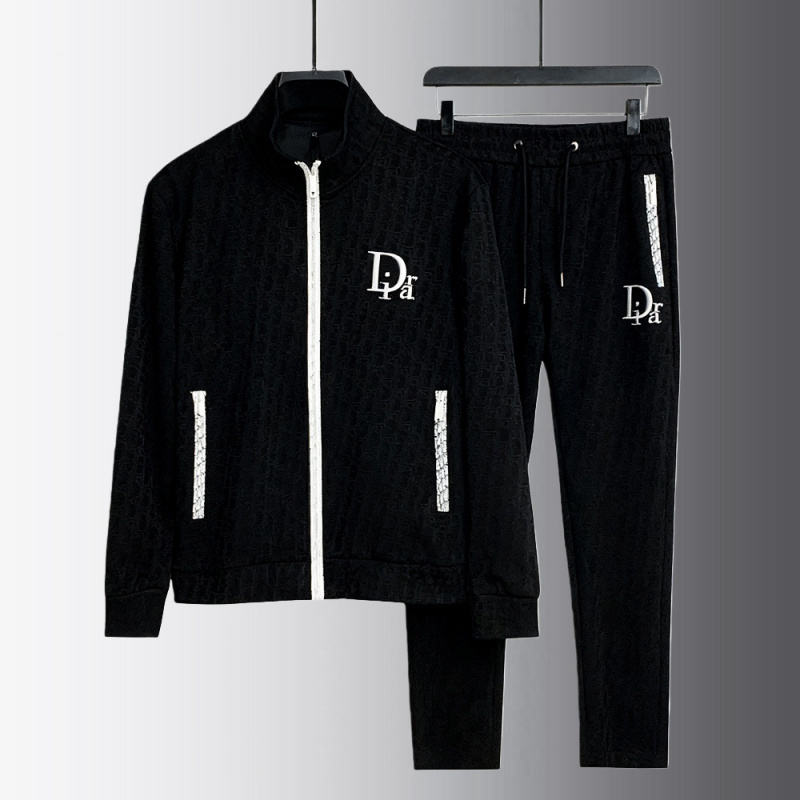 春秋新款男士立领休闲运动套装