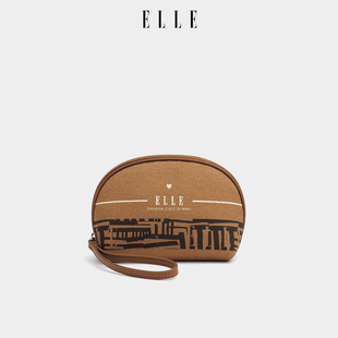 直播专属ELLE女包通勤百搭手拿包时尚 白色 棕色 化妆包mini小包包