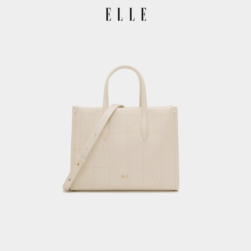 ELLE女包真皮梯形手提包高级感