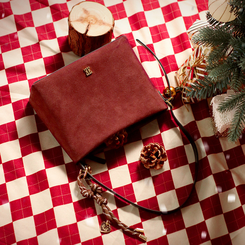 ELLE女包2025新款包包麂皮绒单肩腋下包大容量通勤时尚女士手