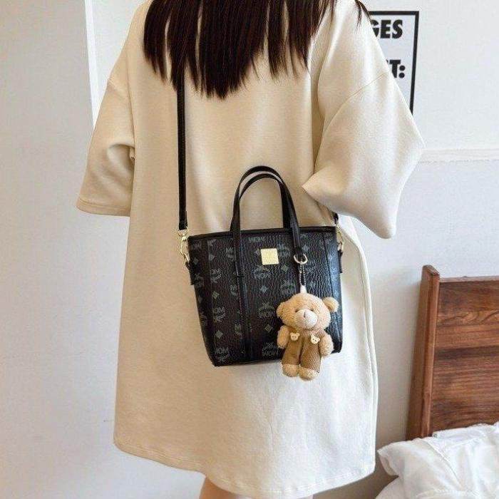 经典印花菜篮子托特包2025春迷你新款单肩斜挎手提购物袋小包女包