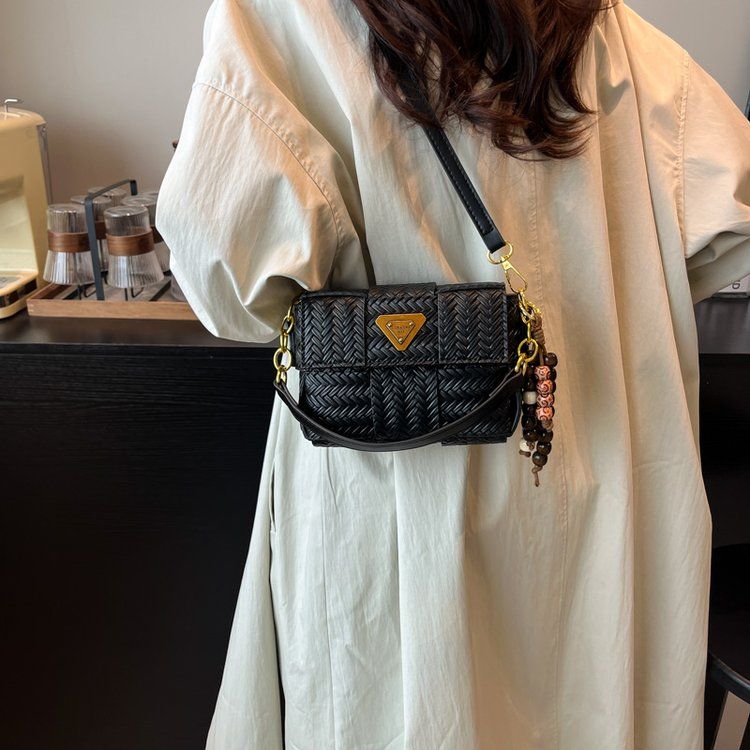 大包包女2025新款潮鳄鱼纹小方包宽带风琴包百搭网红单肩斜挎女包