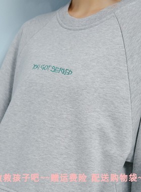 鸟AWBF73413女装2022秋圆领套头荷叶边上衣AWBF7341385休闲卫衣