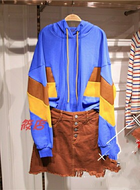 鸟  2022年春季A2DC91188运动拼色休闲卫衣宽松款A2DC91188