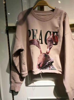 鸟女装女装2022冬新A5DC847022纹样短款卫衣A5DC8470211