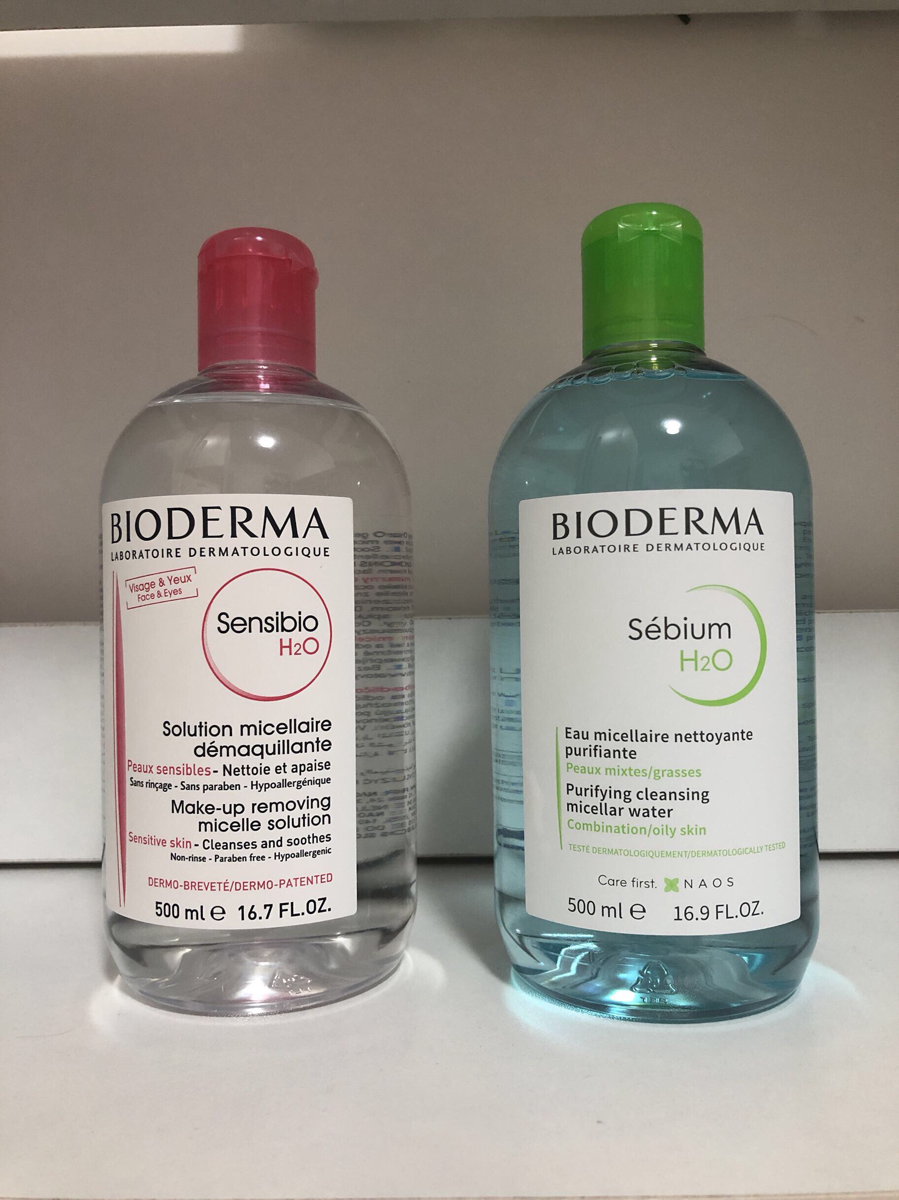 法国bioderma贝德玛舒妍卸妆水敏感肌粉水500ml温和清洁肌保正品