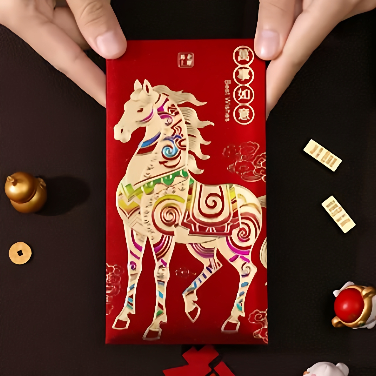 2026马年新款红包创意春节磨砂利是封卡通生肖通用新年压岁包袋jx