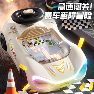 赛车闯关大冒险儿童玩具益智小汽车轨道模拟开车游戏机cj