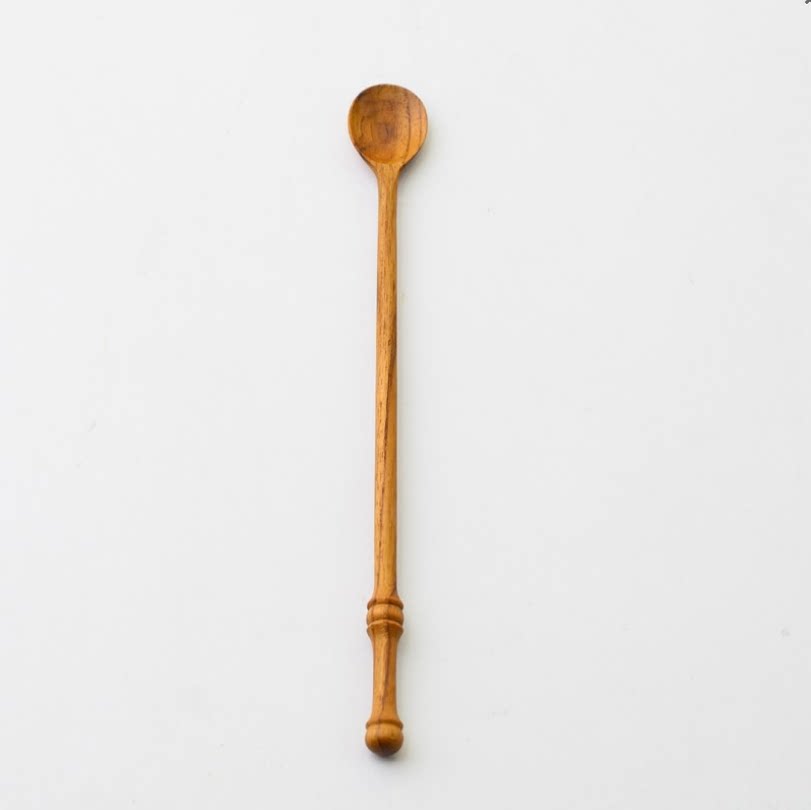 泰国进口chabatree柚木长柄搅拌勺日式鸡尾酒勺饮料蜂蜜勺无漆