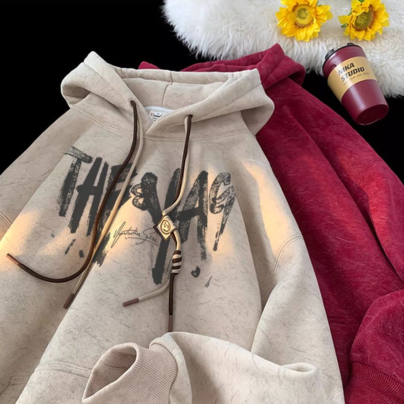 胖MM大码300斤韩版纯棉加绒连帽卫衣女秋冬新款宽松百搭情侣上衣2