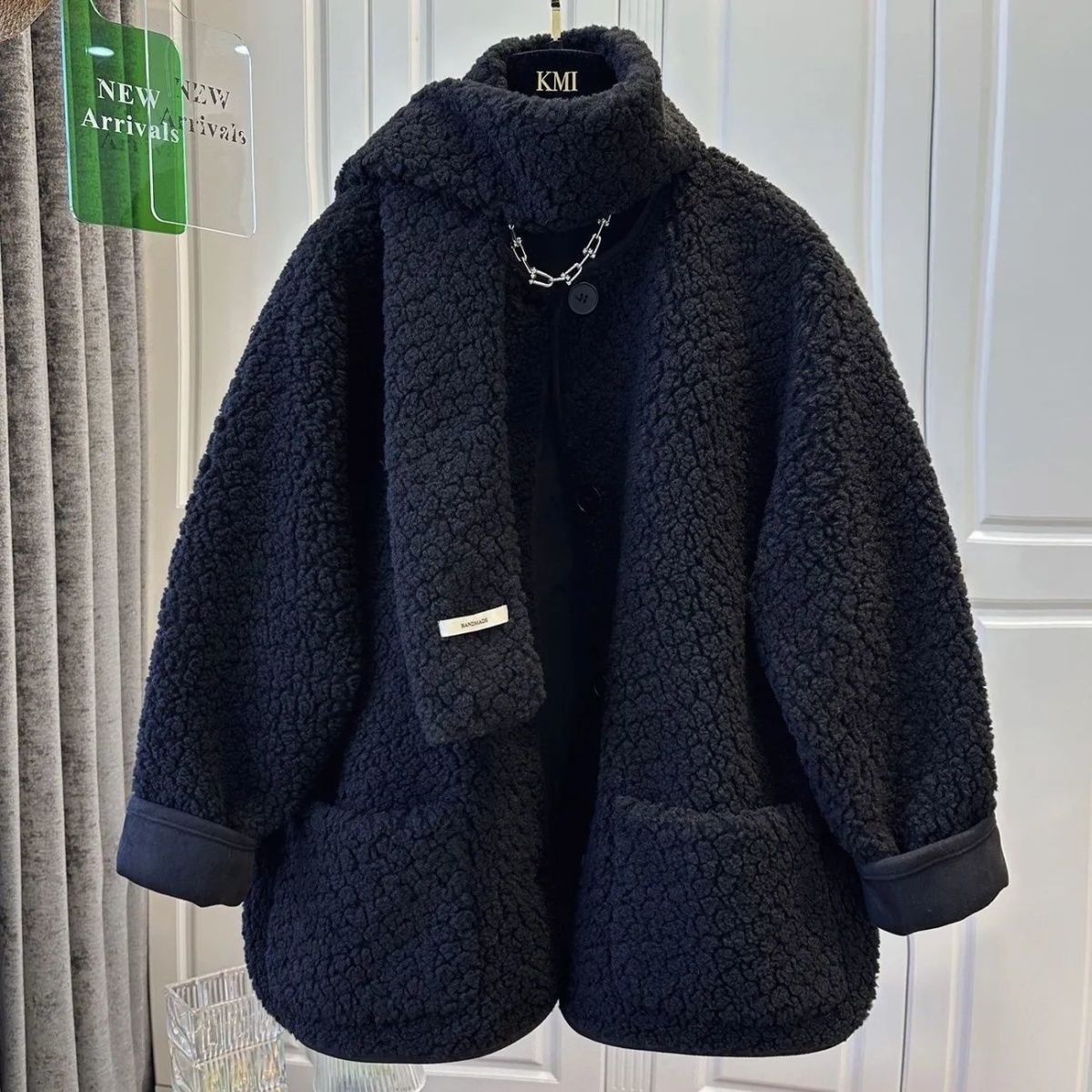 胖mm大码300斤羊羔皮毛一体外套女冬季高级感毛茸茸保暖夹克上衣2