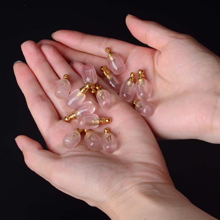 莫桑比克粉晶香薰瓶项坠旺姻缘