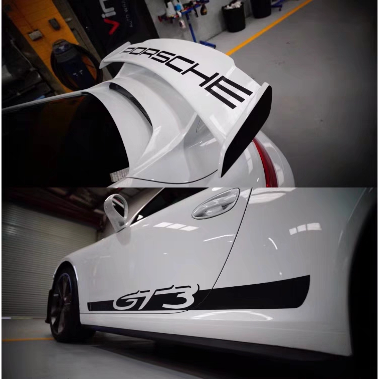保时捷911GT3车身侧裙贴纸GT3RS 992 997车贴拉花车门下侧贴画
