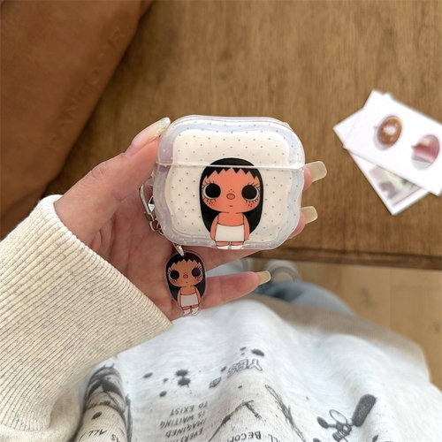 日韩超萌可爱波点小玉适用苹果挂饰耳机壳airpodspro款pro2代防摔airpods4代少女心pro3代保护套
