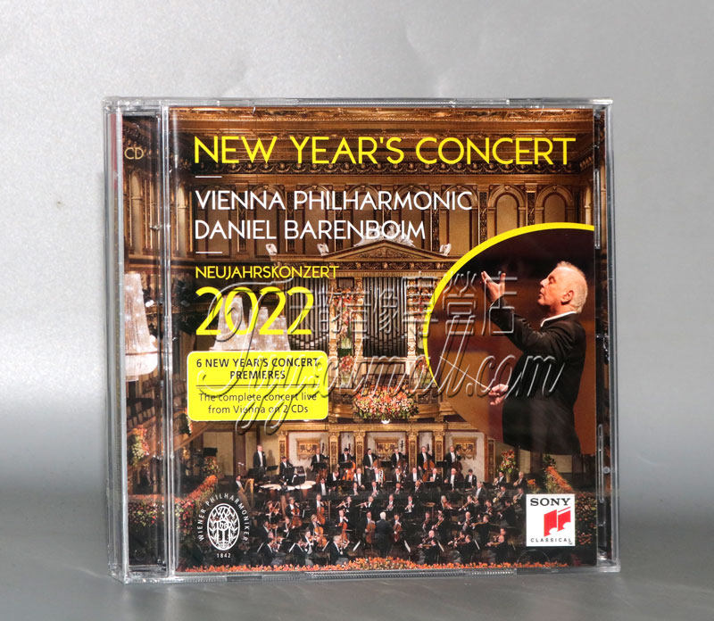 现货正版古典碟片 2022年维也纳新年音乐会2CD巴伦博伊姆