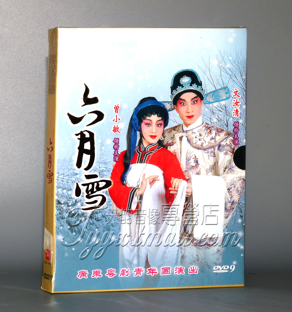 正版 广东经典粤剧DVD 六月雪 盒装DVD曾小敏文汝清 粤曲碟片
