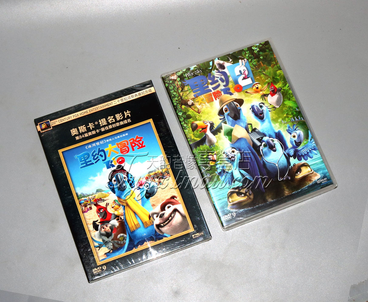 正版电影 里约大冒险1-2合集 dvd盒装 冰河世纪原班人马 含国配