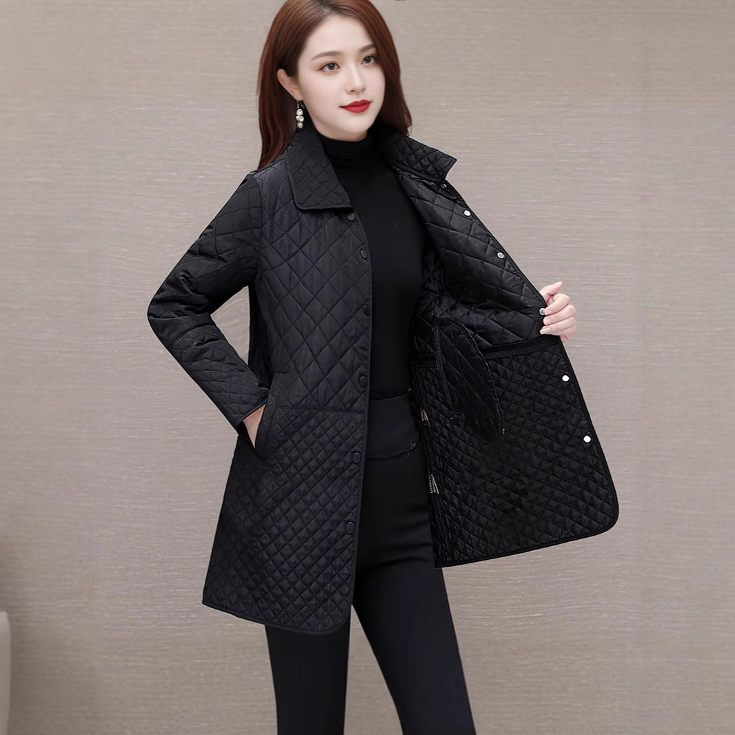 【95-220斤】大码棉服女中长款2024秋冬新款中年妈妈秋装棉衣外套